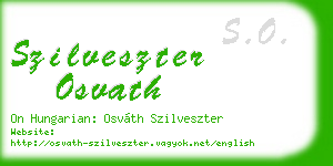 szilveszter osvath business card